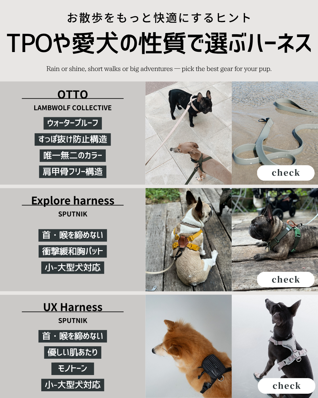 TPOや愛犬ちゃんの性質で選ぶハーネス – INUNOCO / いぬのこ