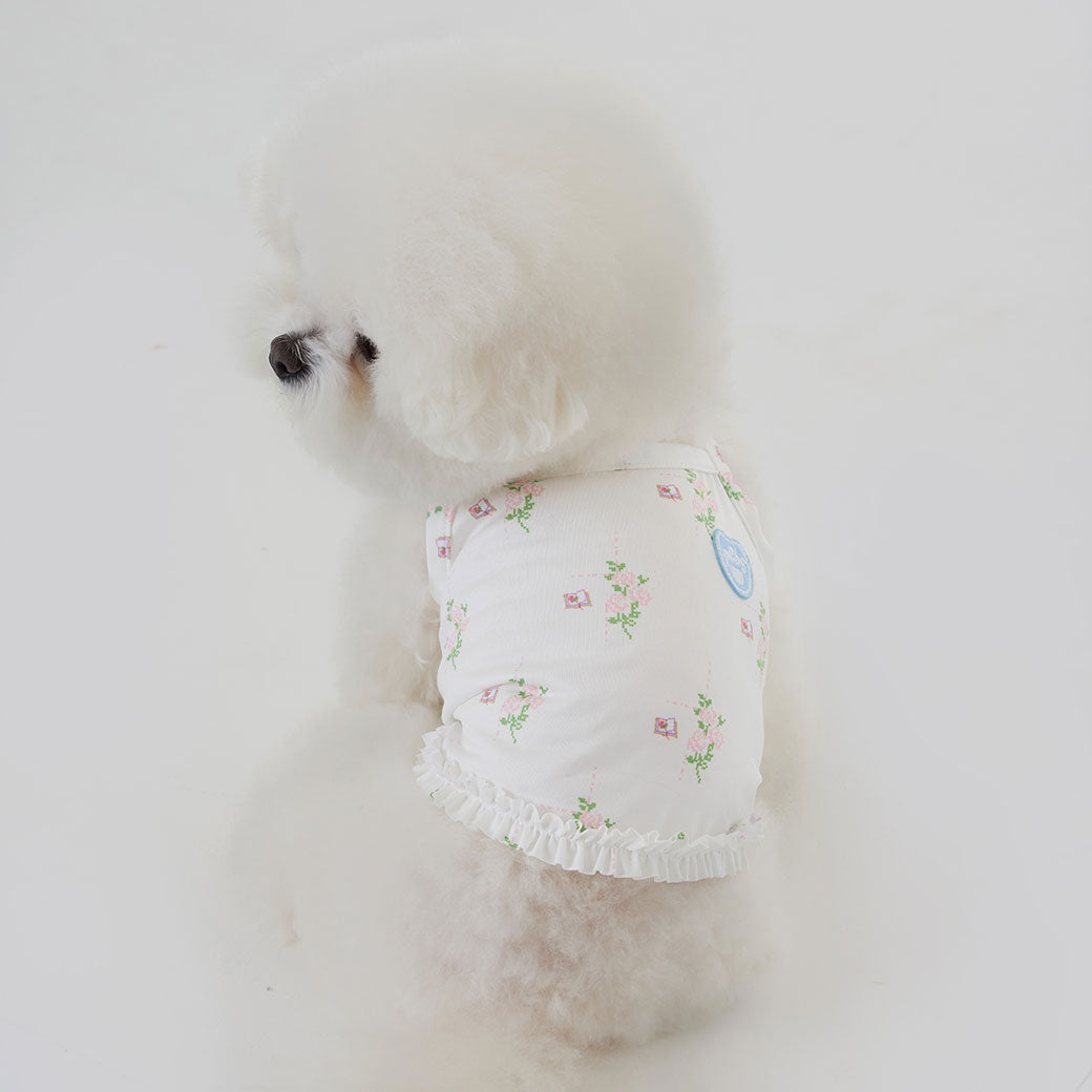 UPF50+ クールフリル タンクトップ ホワイト / Cool Frill T White