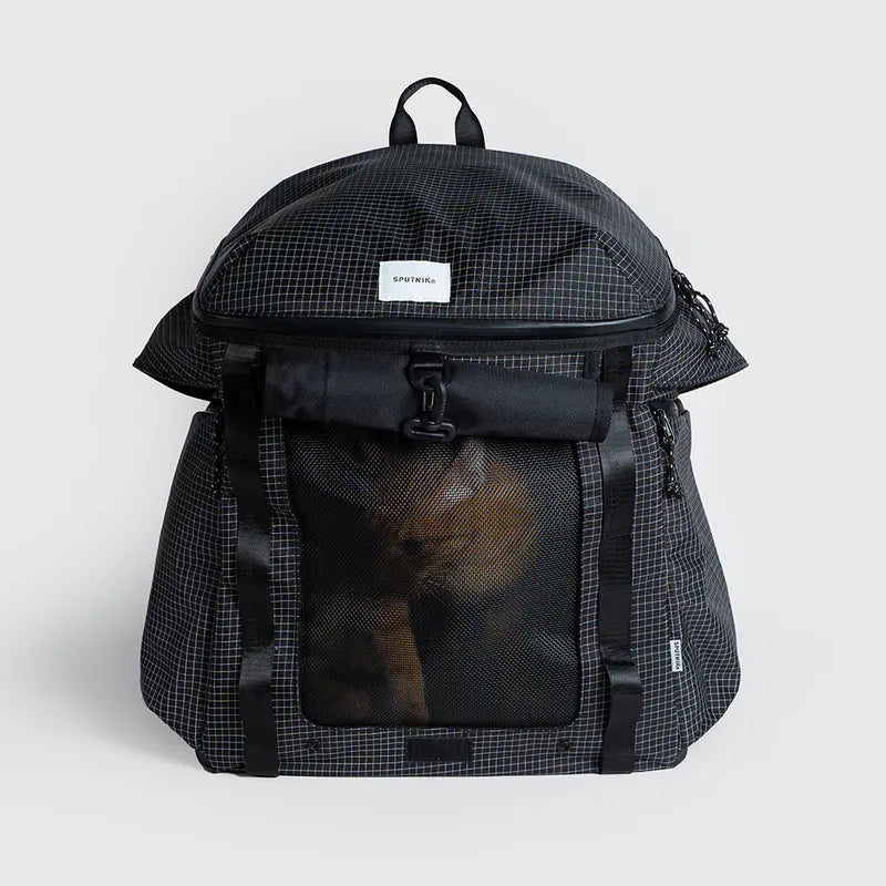 SPUTNIKバックパックキャリー ブラックチェック バックパックキャリー ブラックチェック / Explore Pets Backpack