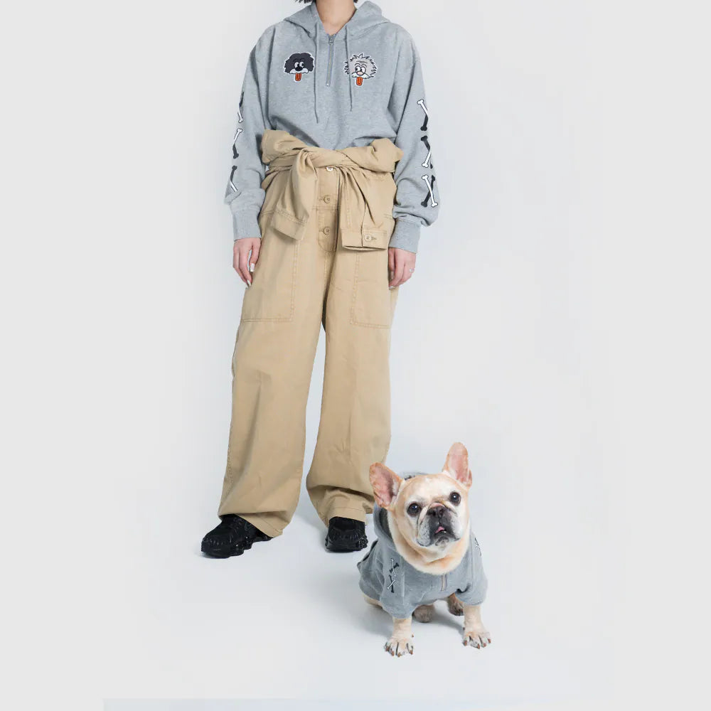 UNIVERSAL OVERALL × SPUTNIK 人間用ハーフジップパーカー / Human hoodie