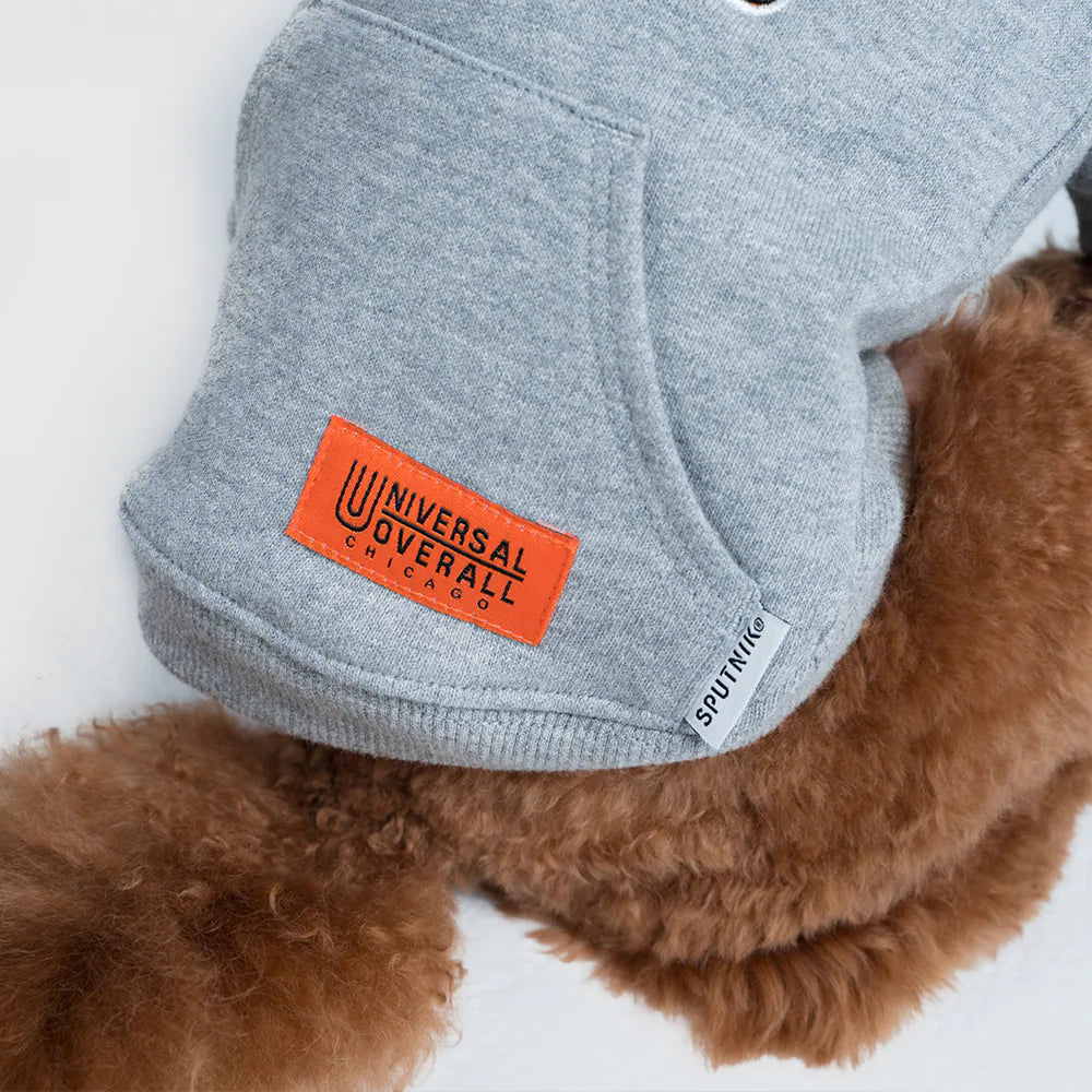UNIVERSAL OVERALL × SPUTNIK 愛犬用ハーフジップパーカー / Pets hoodie