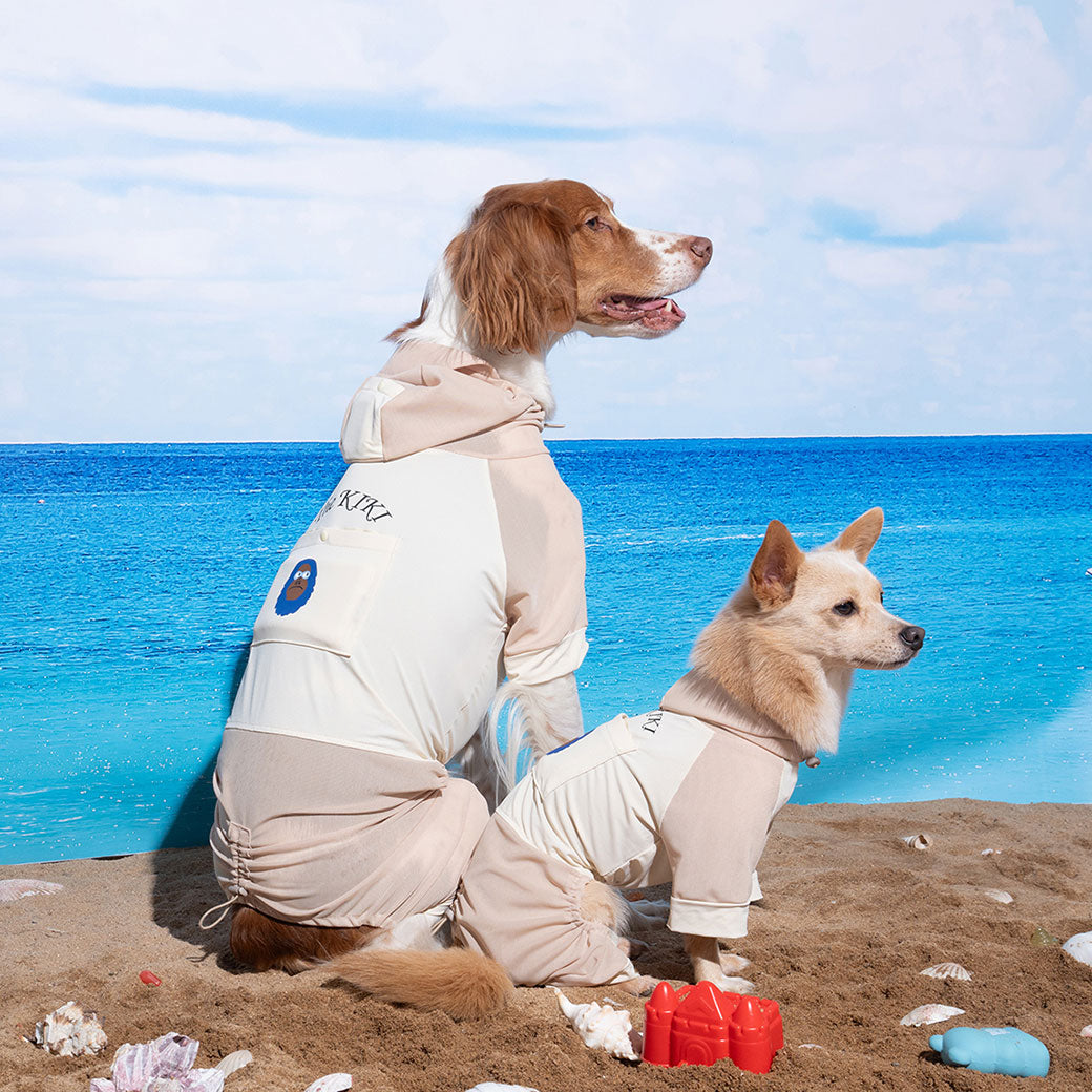 【2025新色】KIKI メッシュ クーリング ジャンプスーツ ベージュ / kiki mesh cooling jumpsuit