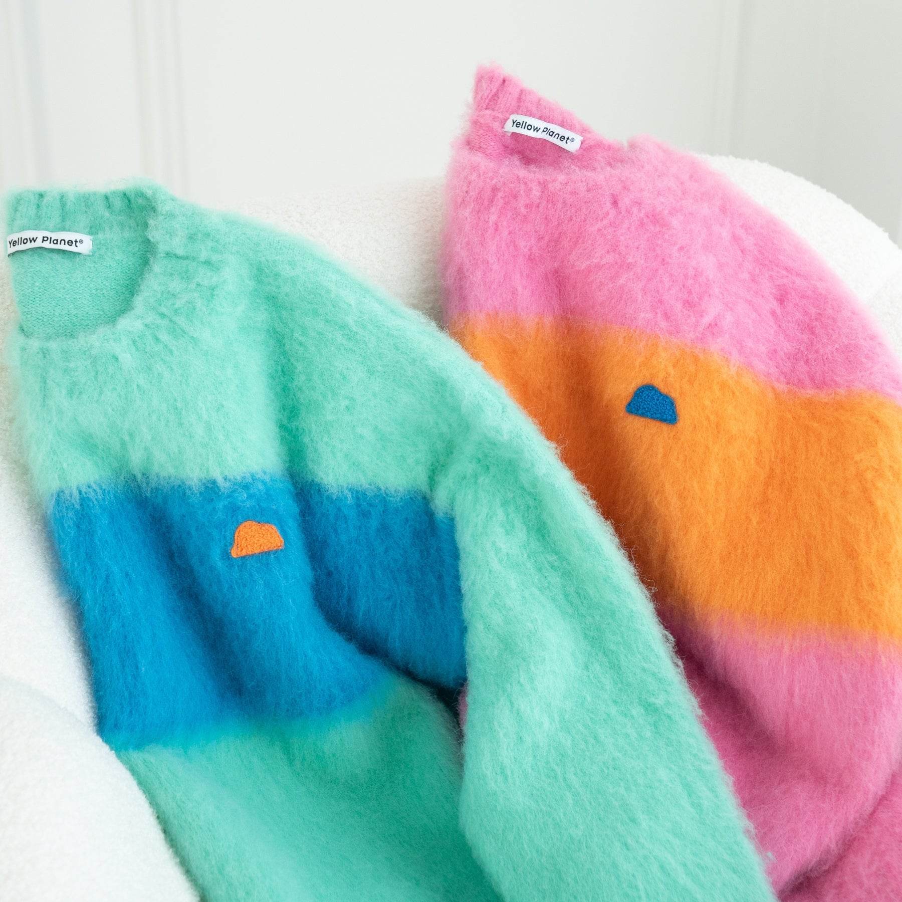 モヘアタッチニット 人間用 Blue-Teal / FUWA FUWAシリーズ アートカラーブロック