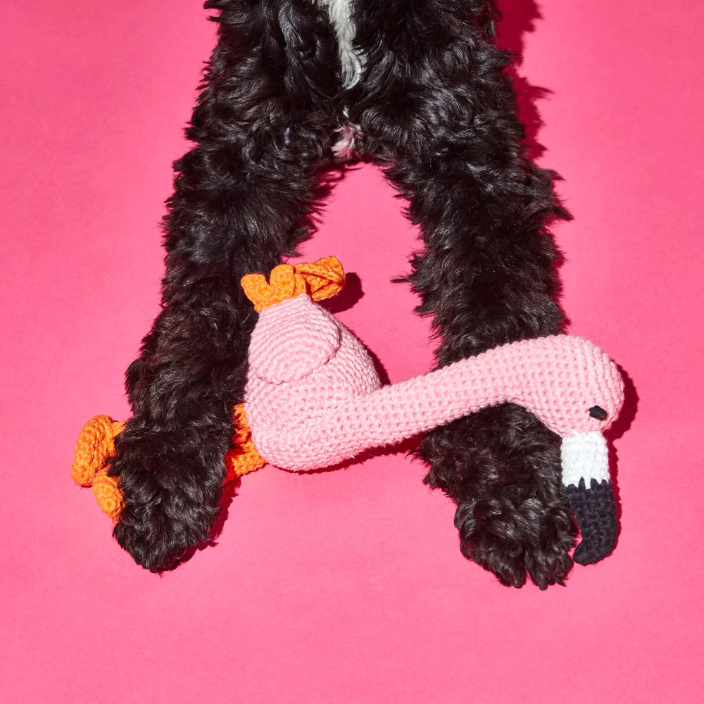 フラミンゴ / Cotton Crochet Flamingo